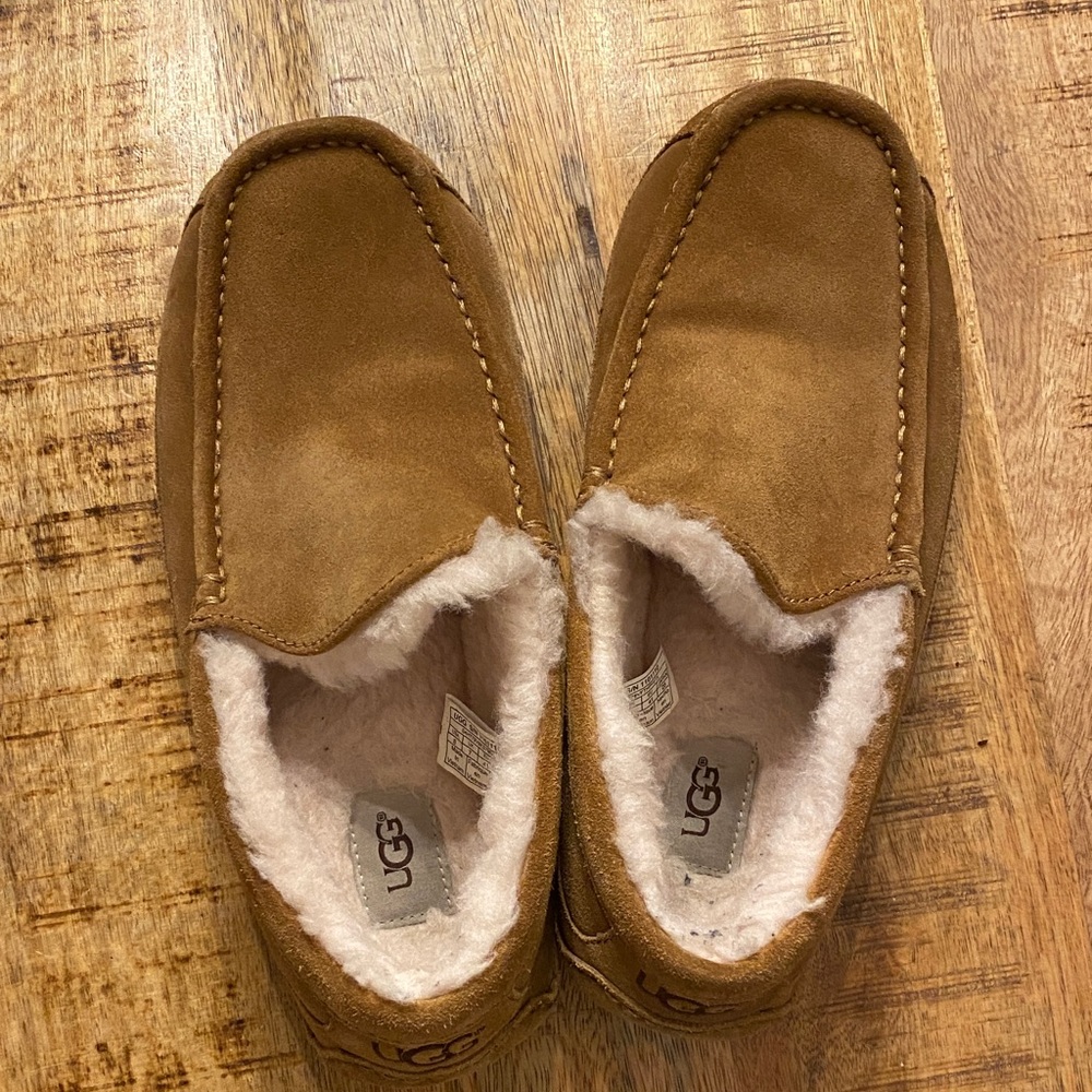 UGG Men's Brown Suede Slip-On Loafers